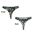 thumbnail image 3 of Balery Watercolor Floral Tangas de Algodón para Mujer con Estampado – Ropa Interior Sexy, Transpirable, G-string-X-Large, 3 of 6