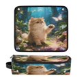 thumbnail image 4 of Hair Tools Storage with Heat Resistant Mat- Cat Scratch Butterfly Pattern Printed Curling Iron Travel Bag/Flat Iron Case for Women, 4 of 8