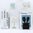 thumbnail image 4 of CCOCC Book Ends,Premium Metal Bookends,L-Shaped Design Book Ends Decorative, 4 of 4