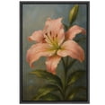thumbnail image 6 of Framed Canvas Print Lily Flower Wall Art Vintage Botanical Decorative for Living Room Bedroom - 16"x24" BLACK, 6 of 8