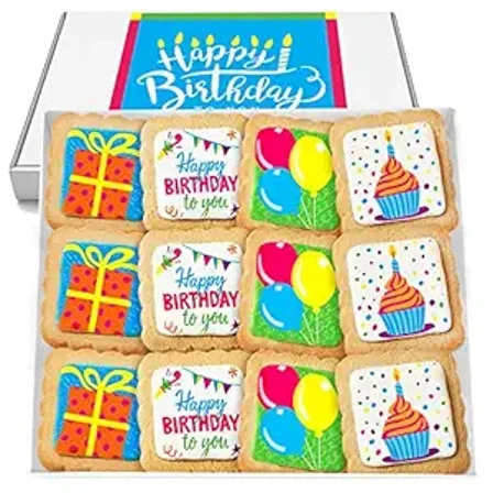 Happy Birthday Cookies 12 pack