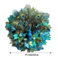 thumbnail image 6 of 17 Inch Peacock Wreath Handcraft Wreath For Front Door Peacock Blooms Wreath Window Wall Hanging Outdoor Garden Holiday Wedding Party Home Decorations, 6 of 11