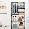 Gymax 8 Cube Grid Wire Organizer Wardrobe Shelves Bookcase DIY