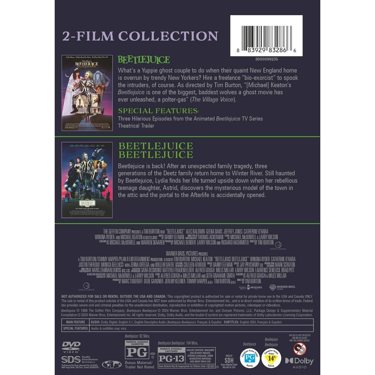 Beetlejuice Beetlejuice 2-Film Collection (DVD) - Walmart.com