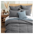 thumbnail image 3 of YOSITiuu - Mills Waffle Charcoal Comforter Set - Comforter + One Standard Pillow Case - Charcoal Waffle Weave - Comforter (68 x 88in.) and Pillow Case (26 x 20in.) - Cotton, 3 of 6