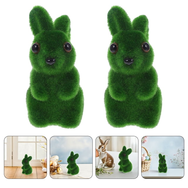 WHAMVOX 4Ud De Musgo Artificial Verde Para De Pascua En Jardín Y Hogar