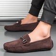 thumbnail image 4 of Men's Casual Loafers Slip On Leather Shoes Lightweight Driving Shoes Moccasins Classic Penny Loafer Flats Boat Shoes, 4 of 10
