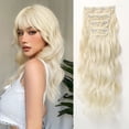 thumbnail image 3 of 4PCS Long Curly Hair Extension Clips Set for Women Clip In Natural Looking Wig Pieces Easy to Wear 22in Length 190g Weight for Layered Hairstyle Daily Wear, 3 of 8