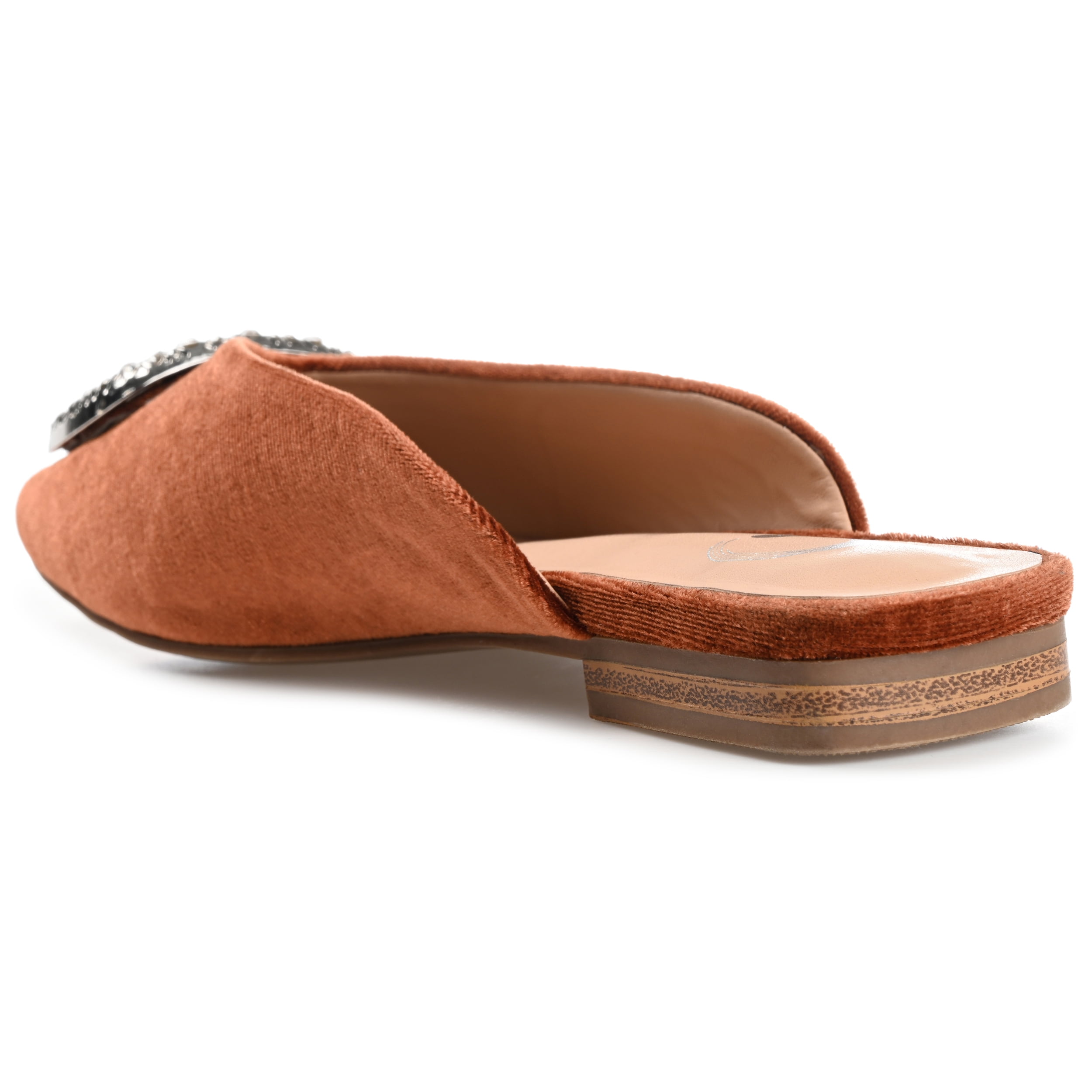 Journee Womens Sonnia Mules Square Toe Slip On Evening Dress Flats