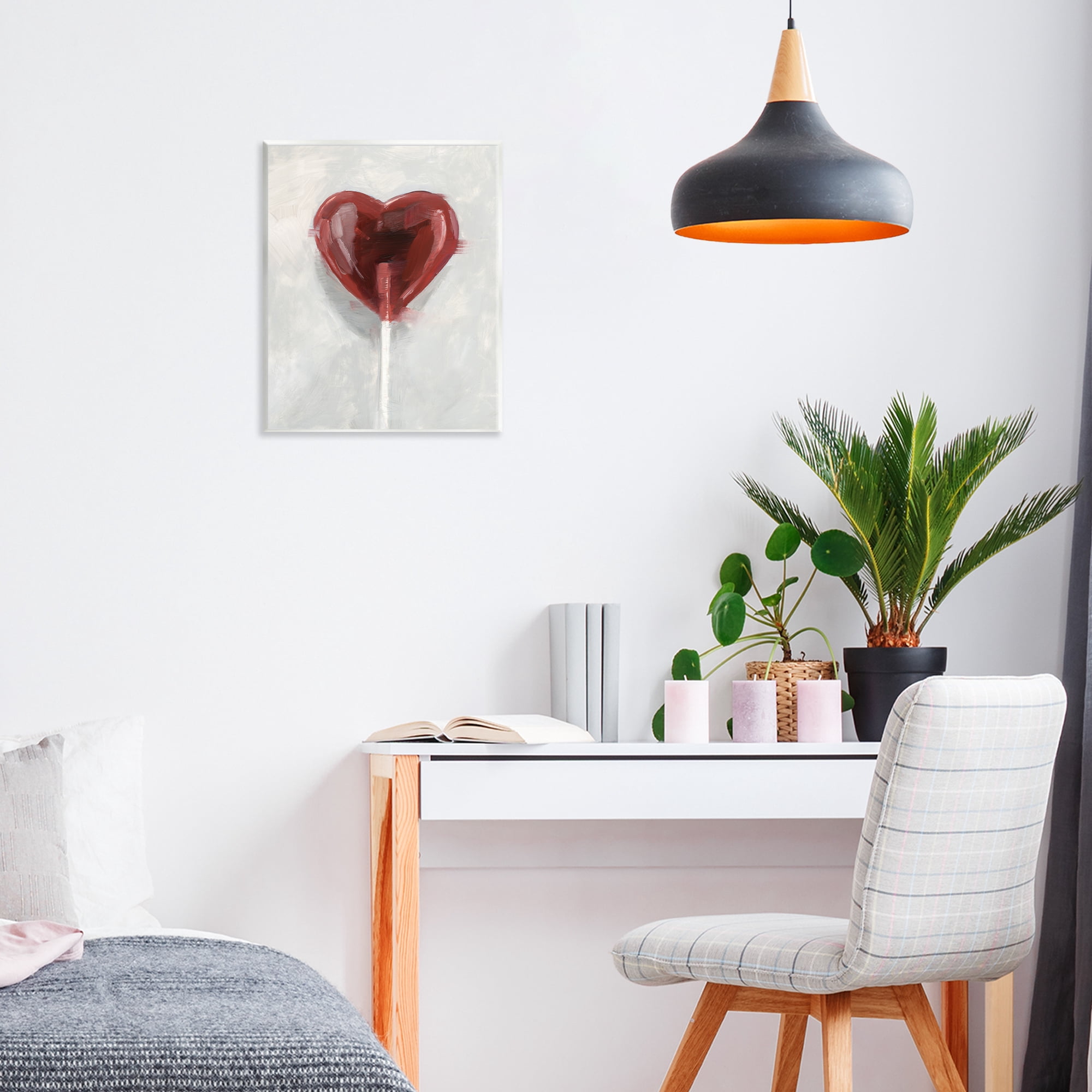 Stupell Industries Heart Shaped Lollipop Wall Plaque Art, design by Ethan Harper