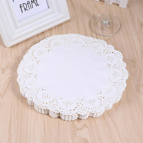 MLINS 140 Pcs Cake Desserts Decorative Paper Doilies Size 3 White
