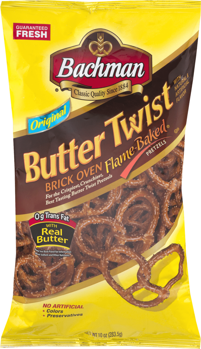 Bachman Butter Twist Pretzels 10 oz. Bag (3 Bags)