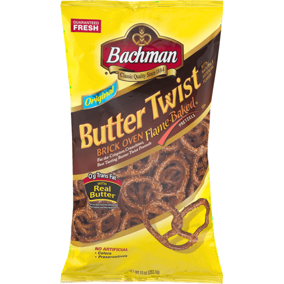 Bachman Butter Twist Pretzels 10 oz. Bag (3 Bags)