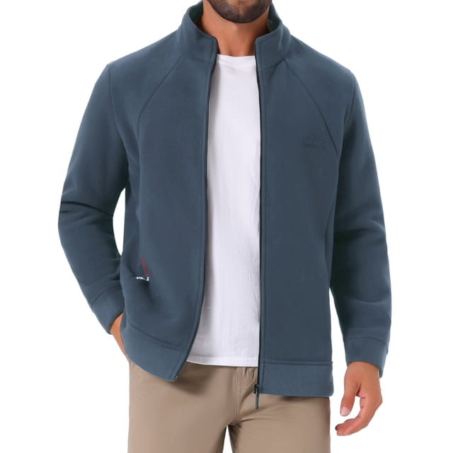 Chaqueta de felpa inspiradora CHIC para abrigo de invierno para hombres, con cuello alto, cremallera, suave, en color gris