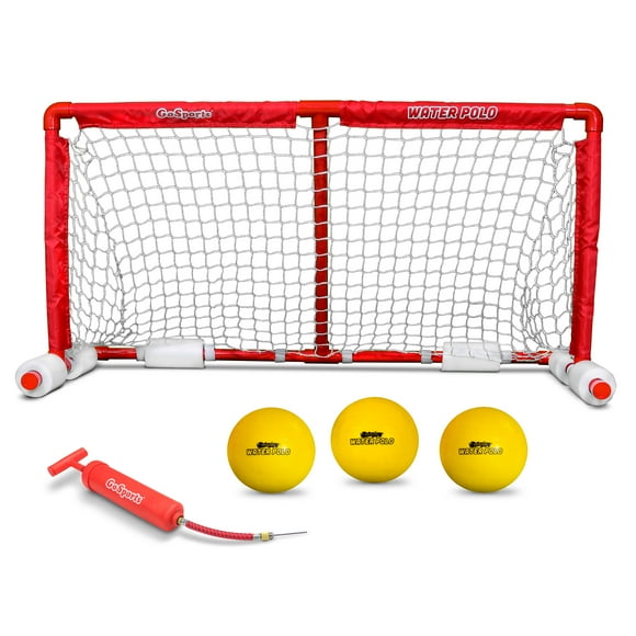 GoSports Flottant 4 X 2 Pieds Jeu de Piscine de Polo d'Eau avec Goal et 3 Boules