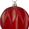 thumbnail image 4 of Northlight Set of 6 Transparent Red Rhombus Cut Shatterproof Christmas Ball Ornaments 3", 4 of 4