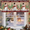 thumbnail image 5 of Valances for Windows Winter Snowman Rod Pocket Cafe Window Treatments Valance Curtains for Kitchen Bathroom Laundry Basement Windows 60"x18", 5 of 7