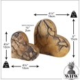 thumbnail image 3 of Tree of Life Embellished Hearts, Set 2,Carved Mango Wood, Rustic Incised Branch Pattern, 6.25 and 4.75 Inches, 3 of 6