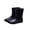 Black, variant on Black Men'S Winter Rain Boots Mid-Calf Solid Color Fashion Non-Slip Rubber Shoes For Men Casual Outdoor Work Footwear Comfy Flocked Upper 1.97In Heel