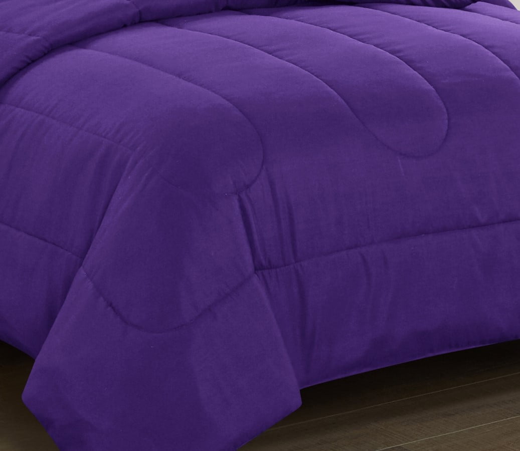 Pop Shop University 2 Piece Comforter Set, Twin XL, Purple, Polyester