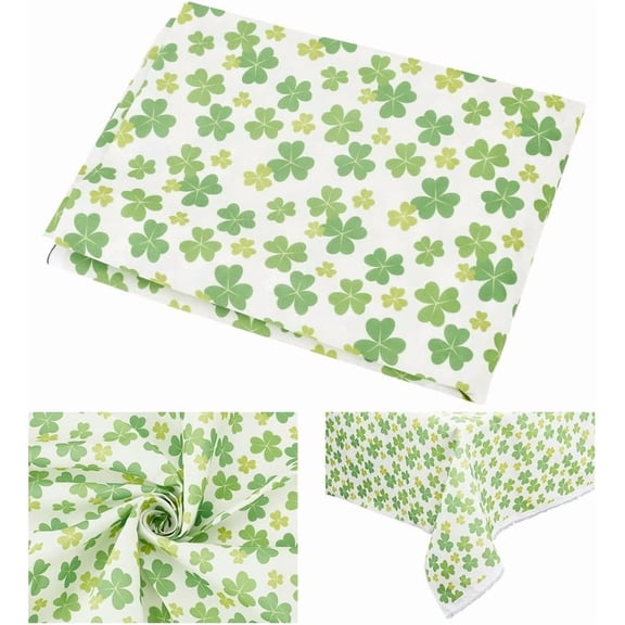 2 Yards Clover Fabric 59.8inch Wide Shamrock Fabric by The Yard Leaf Pattern Fabric Lucky Green Decorative Polyester Fabric