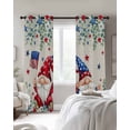 thumbnail image 4 of Independence Day Blackout Curtains for Bedroom Living Room Darkening Curtains 63 Inches Long Cute Gnomes Eucalyptus Retro Beige Window Curtain 2 Panels Set Window Treatment Grommet Drapes 52"x63", 4 of 9