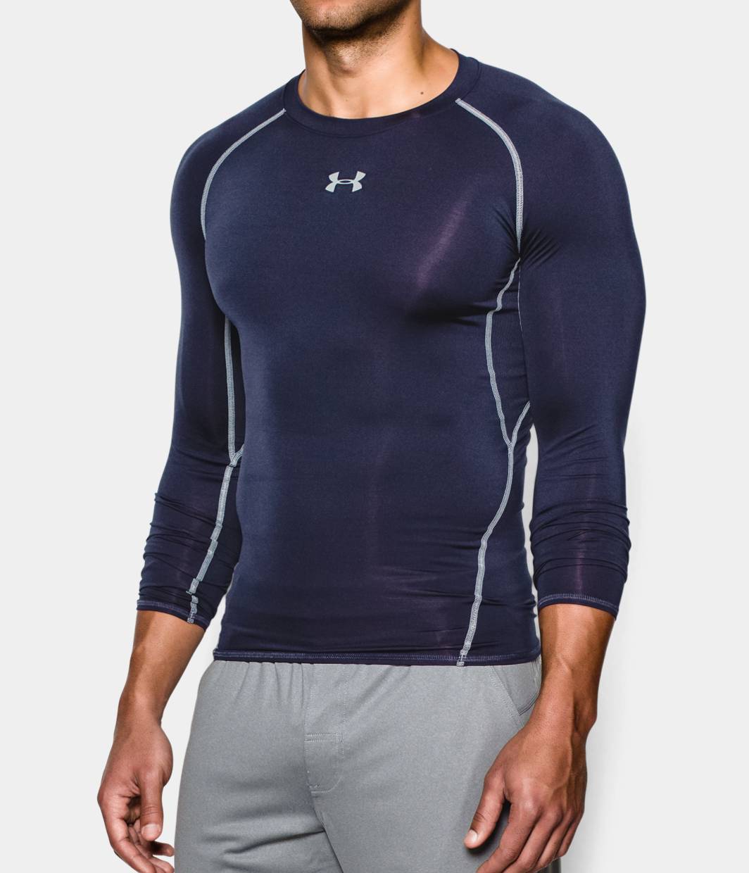 Under Armour Men's HeatGear Armour Long Sleeve Compression Shirt 1257471-410 Midnight Navy - image 4 of 4