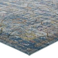 thumbnail image 5 of Modway Minu Distressed Floral Lattice 4x6 Area Rug in Blue Gray, Yellow and Orange, 5 of 8