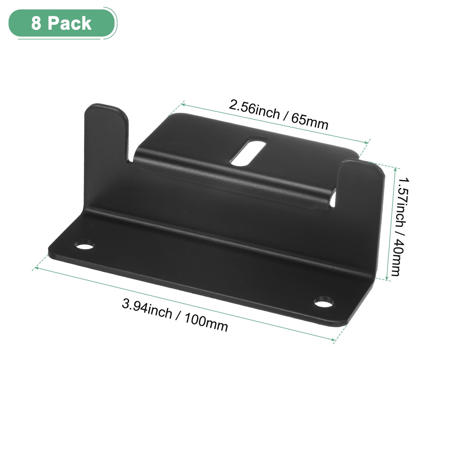 Uxcell 2 Sets of 4 Units Solar Panel Mounting Z Brackets Lightweight Corrosion-free Aluminum Anodized W Wrench Solar Panel Mounting Brackets Black