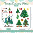 thumbnail image 2 of 4 Sheets Christmas Tree Colorful Water Soluble Hand Sewing Stabilizer for Fabric Stitch Practice Christmas Snowflakes Embroidery Stickers Wash Away Stabilizer for Beginners, 2 of 7