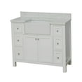 thumbnail image 5 of KBC Yorkshire 42" Wood Vanity w/ Engineered Marble Stone in White, 5 of 8