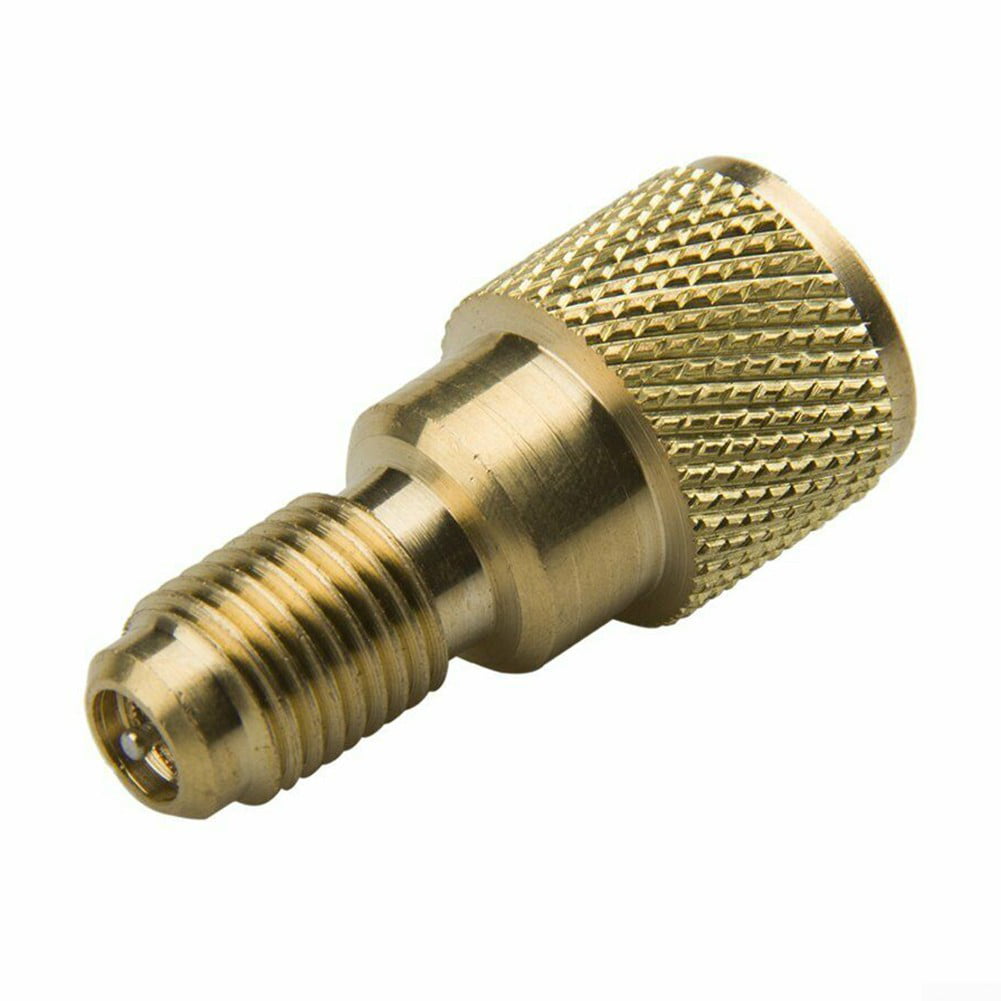 ACME A/C R134a Brass Fitting Adapter 1/4" Male To 1/2" Female With Valve Core 