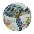 thumbnail image 4 of nygtbtfer Coastal Turtle Round Fitted Tablecloth with Elastic Edge,Ocean Coral Table Cover Table Cloths for Round Tables,Marine Theme Sealife Circle Table Covers for Kitchen 42-46, 4 of 8