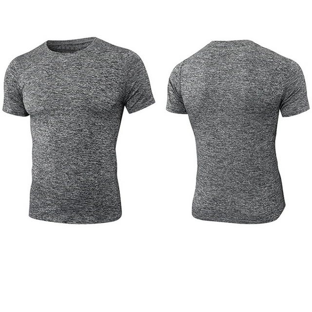 Gspmoly Mens Sweatshirt, Men'S Solid Color Drying Sport Train Short Sleeved Round Neck Shirts Summer Tops Holiday Deals
