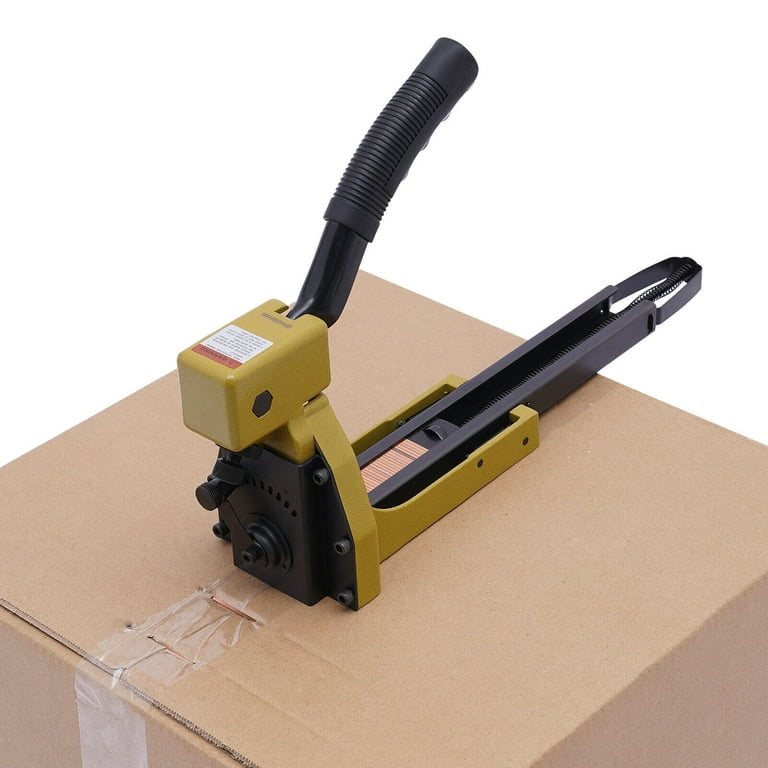 Fastening fabric and board using construction stapler on bright background  Stock Photo by ©belchonock 40884417