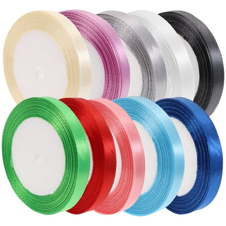 10 Rolls Wrapping Ribbons Decorative Ribbons for Gift Bouquet Crafts Making