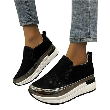 

CaComMARK PI Women Sneaker Suede Leather Chunky Arch Comfortable Casual Platform Fashion Walking Shoes clearance items