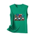 thumbnail image 4 of Staron Women Graphic Print Tank Tops Sleeveless Round Neck Casual Loose Beach Holiday Summer Tops, Green M, 4 of 4