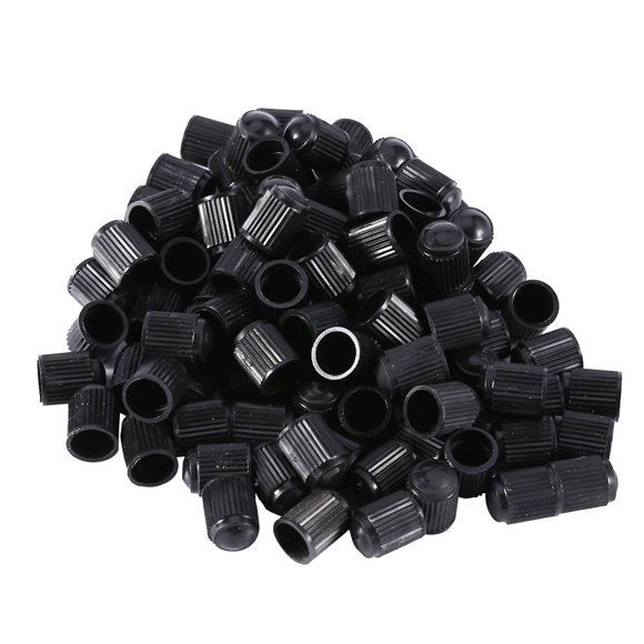 Tapones de válvulas de neumáticos Aqxreight de plástico negro para coche, bicicleta, 100 unidades