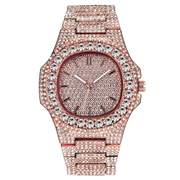 EGNMCR Men's Quartz Watch Man Steel WristWatch Luxury Fashion Classic Designer Luxury Golden MEN watch