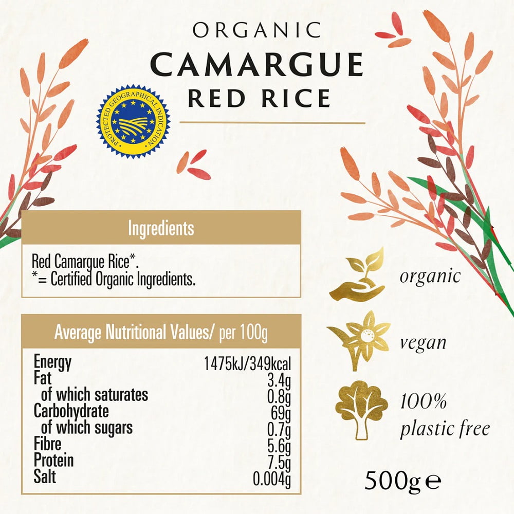 Biona Organic Red Camargue Rice 500g (Pack of 2)