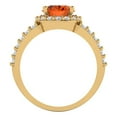 thumbnail image 4 of Halo Engagement Ring for Women - 2.6ct Simulated Ruby in 18K Yellow Gold Promise Ring, 4 of 6
