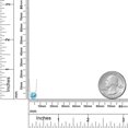 thumbnail image 3 of Gem Stone King 18K White Gold Round Blue Apatite Pendant Necklace for Women (0.82 Cttw, Round 6MM), 3 of 4