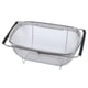 thumbnail image 4 of Sobre el fregadero de acero inoxidable ovalado con asas de goma extensibles coladores, colador de malla fina cesta de cocina para colar, escurrir, enjuagar frutas, verduras50*37,5*50cm, 4 of 4