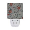 thumbnail image 5 of Yayeee LED Plug in Night Light for The Home with Auto Dusk to Dawn Light Sensors, 2 Pack, Red and White Floral Pattern, 5 of 6