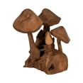 thumbnail image 2 of Sculpture Wood Mushroom-Inspired Design 13" Brown for Home Office Bedroom Living Room Decor, 2 of 10