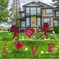 thumbnail image 1 of 7 Pieces Valentine's Day Yard Signs Decorations Outdoor Large Valentine Love Cupid Hearts Corrugated Gnomes Lawn Decorations with Stake for Valentines Party Wedding Decor, 1 of 1