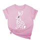 thumbnail image 1 of Tops de Cuello Alto para las Mujeres Amante Impreso Camiseta Cuello Redondo Manga Corta, Poliéster Spandex, 1 of 7