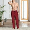 thumbnail image 2 of Sikiie Christmas Red Snowflakes Mens Pajama Pants Sleep & Lounge Pants, PJ Bottoms With elastic waistb and Pockets Large, 2 of 6