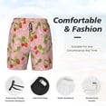 thumbnail image 3 of Balery Strawberry Floral Bañador para hombre, shorts de playa de secado rápido con entrepierna y forro de compresión-3X-Large, 3 of 6